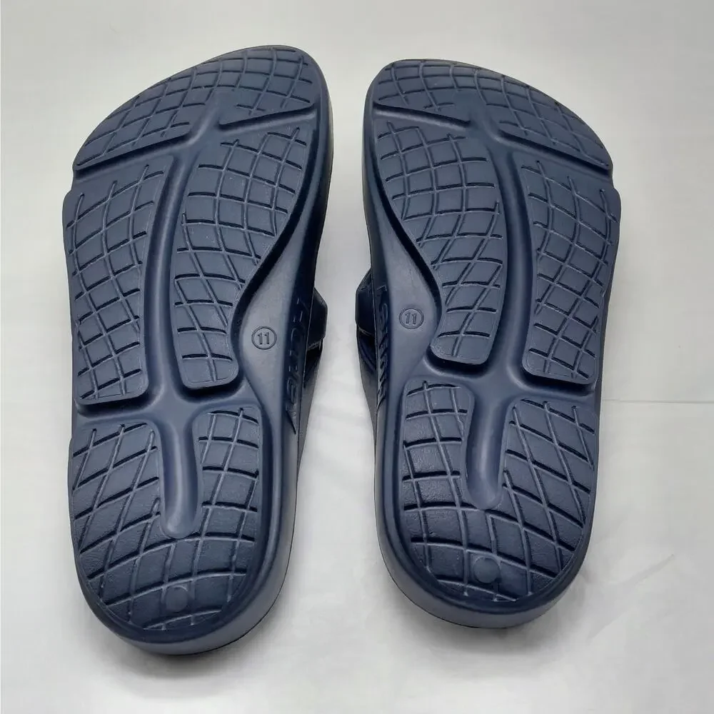 Hurley Men's Injection Flip-Flop Thong Sandals Size 11 Blue Casual Beach Shoes